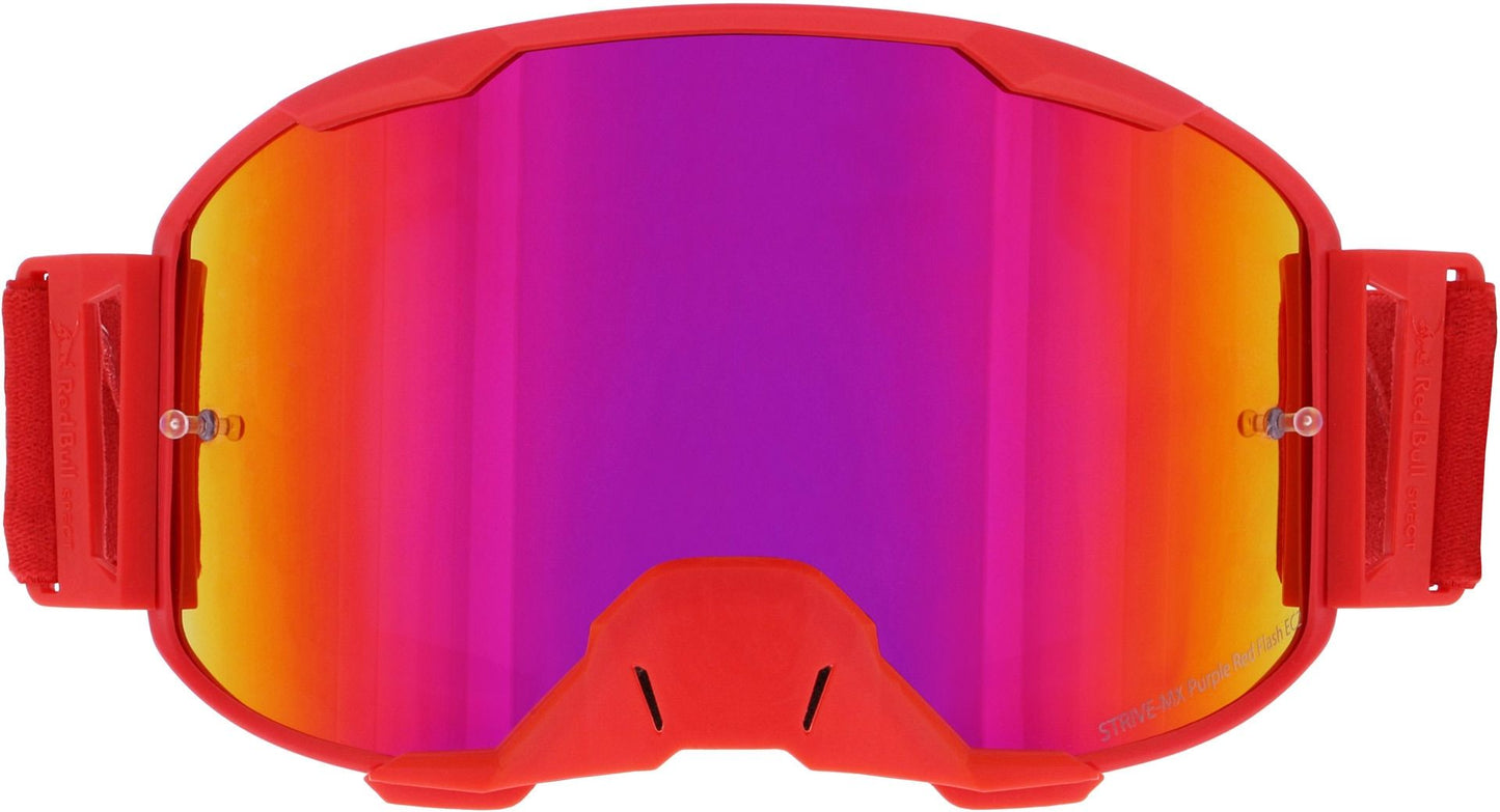 Masque de protection Spect Red Bull Strive MX - Rouge (verre miroir)