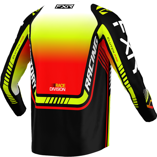 FXR Clutch Pro MX Jersey Black/White/HiVis- OUTLET