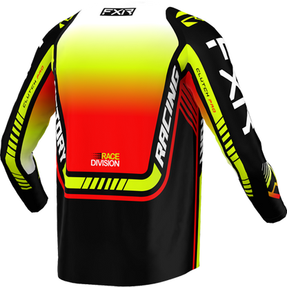 FXR Clutch Pro MX Jersey Black/White/HiVis- OUTLET