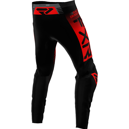 FXR Clutch Pro MX Pant Zwart/Rood/Grijs OUTLET