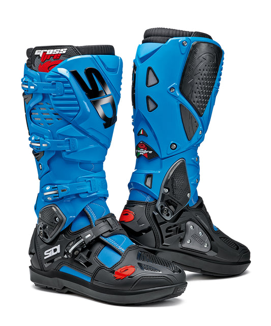 Sidi crosslaarzen 3 SRS - Licht blauw-zwart