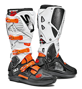 Sidi crosslaarzen 3 SRS - Fluo oranje-zwart-wit