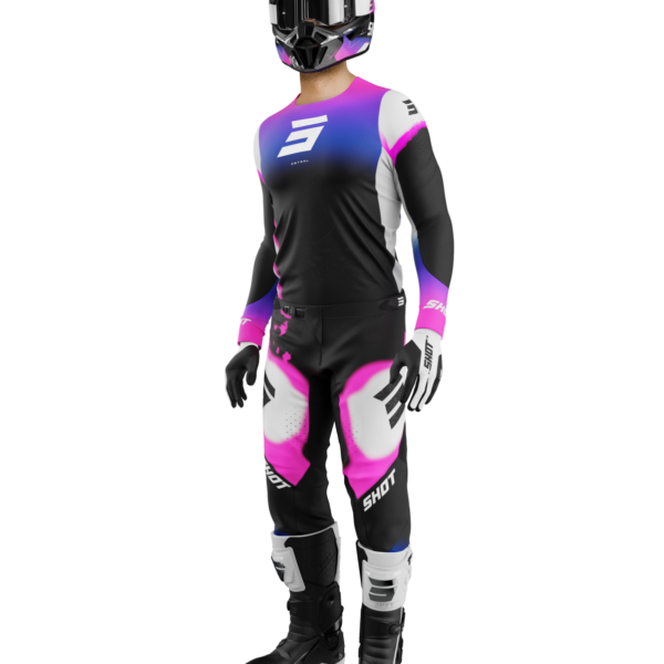 Shot MX Cross Broek Volwassen Aerolite Astral Blauw / Roze 2025 Collectie