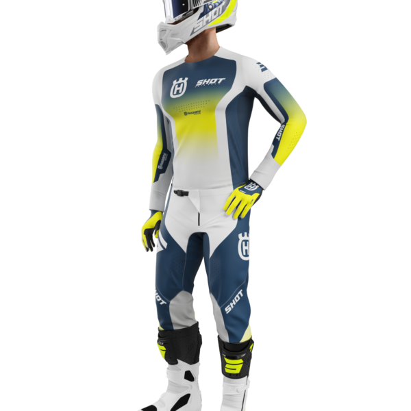 Shot MX Cross Shirt Volwassen Aerolite Husqvarna Blauw 2025 Collectie