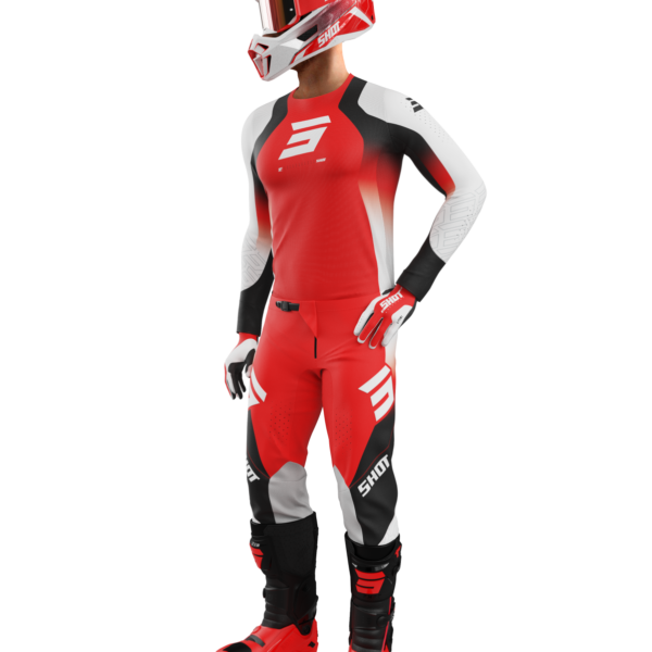 Pantalon cross Shot MX pour adulte Aerolite Ultra Red Collection 2025