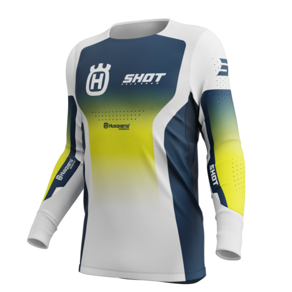 Shot MX Cross Shirt Volwassen Aerolite Husqvarna Blauw 2025 Collectie