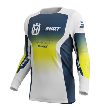 Shot MX Cross Shirt Volwassen Aerolite Husqvarna Blauw 2025 Collectie