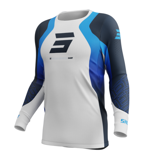 Shot MX Cross Shirt Volwassen Aerolite Ultra Blauw 2025 Collectie