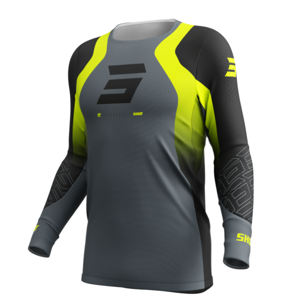 Shot MX Cross Shirt Volwassen Aerolite Ultra Fluor Geel 2025 Collectie