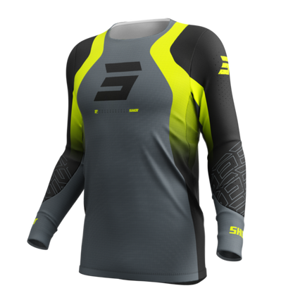 Maillot MX Cross Shot Adulte Aerolite Ultra Jaune Fluo Collection 2025