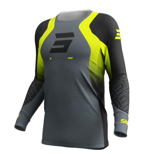 Shot MX Cross Shirt Volwassen Aerolite Ultra Fluor Geel 2025 Collectie