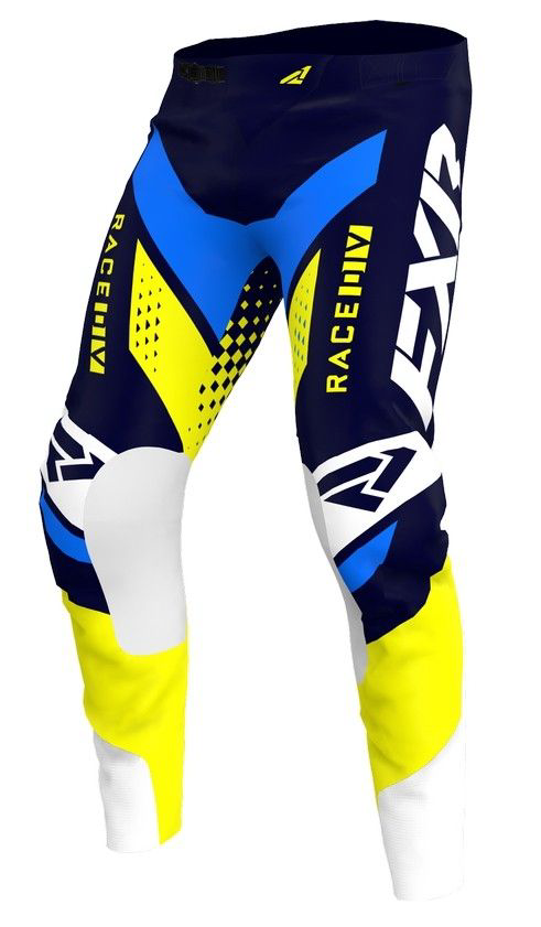 FXR Revo MX Pant Blauw/Wit/Geel OUTLET