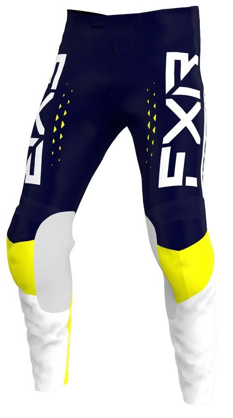 FXR Clutch Pro MX Pant Donker blauw/Wit/Geel OUTLET