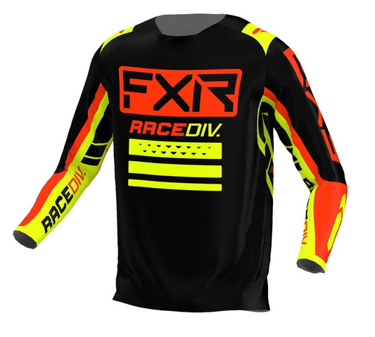 FXR Clutch Pro MX Jersey Black/Nuke Red/Hivis OUTLET