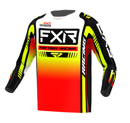 FXR Clutch Pro MX Jersey Black/White/HiVis- OUTLET