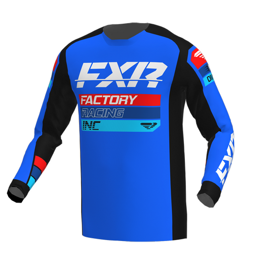 FXR Clutch MX Jersey Zwart/Blauw/Rood OUTLET