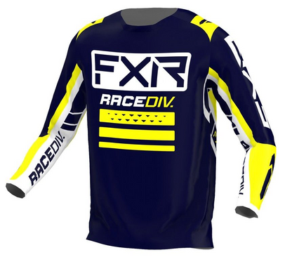 FXR Clutch Pro MX Jersey Donker blauw/Wit/Geel