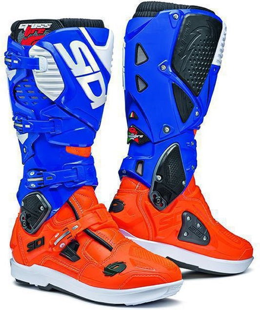 Chaussures cross Sidi 3 SRS - Orange fluo-blanc-bleu