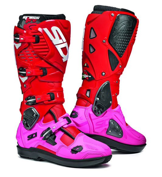 Bottes Sidi 3 SRS Cross - Rouge-Rose - Édition limitée Prado