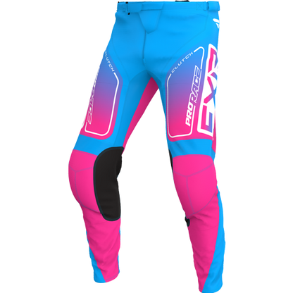 FXR Clutch Mx Pant 24 Cyan/E-Pink