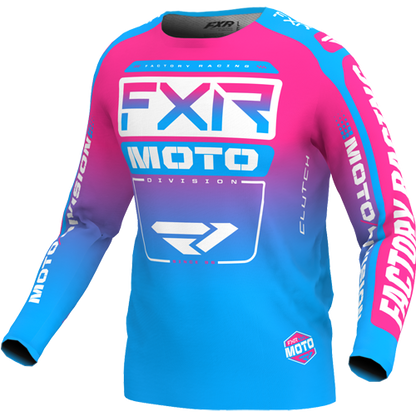 FXR Clutch Mx Jersey 24 Cyan/E-Pink