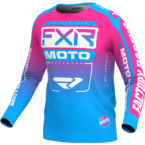 FXR Clutch Mx Jersey 24 Cyan/E-Pink